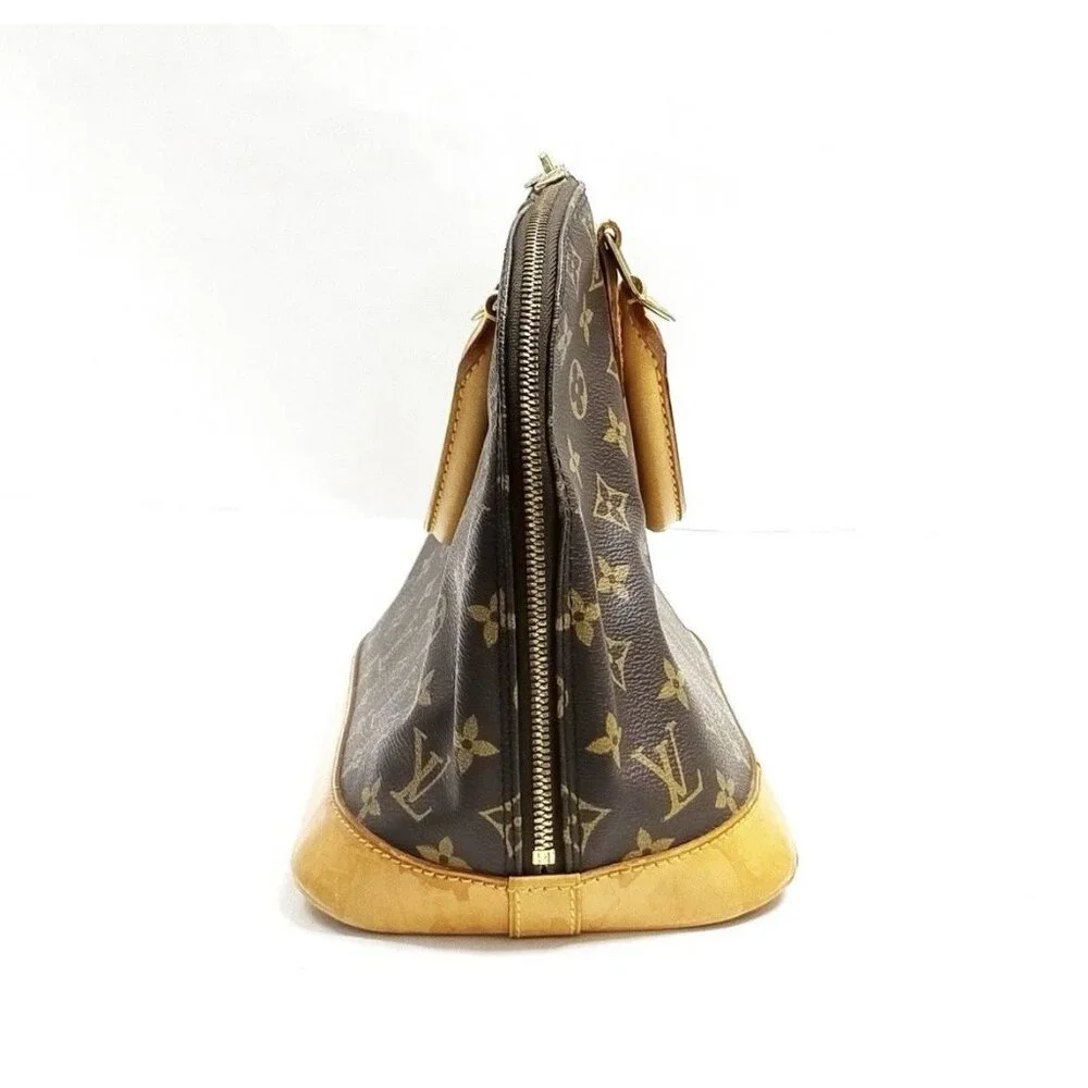 Louis Vuitton LV Hand Bag Alma Brown Monogram Purse Vintage Pre Loved Authentic - Picture 3 of 9